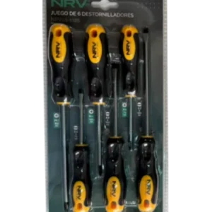 Set de 6 destornilladores: 3 Philips + 3 Planos