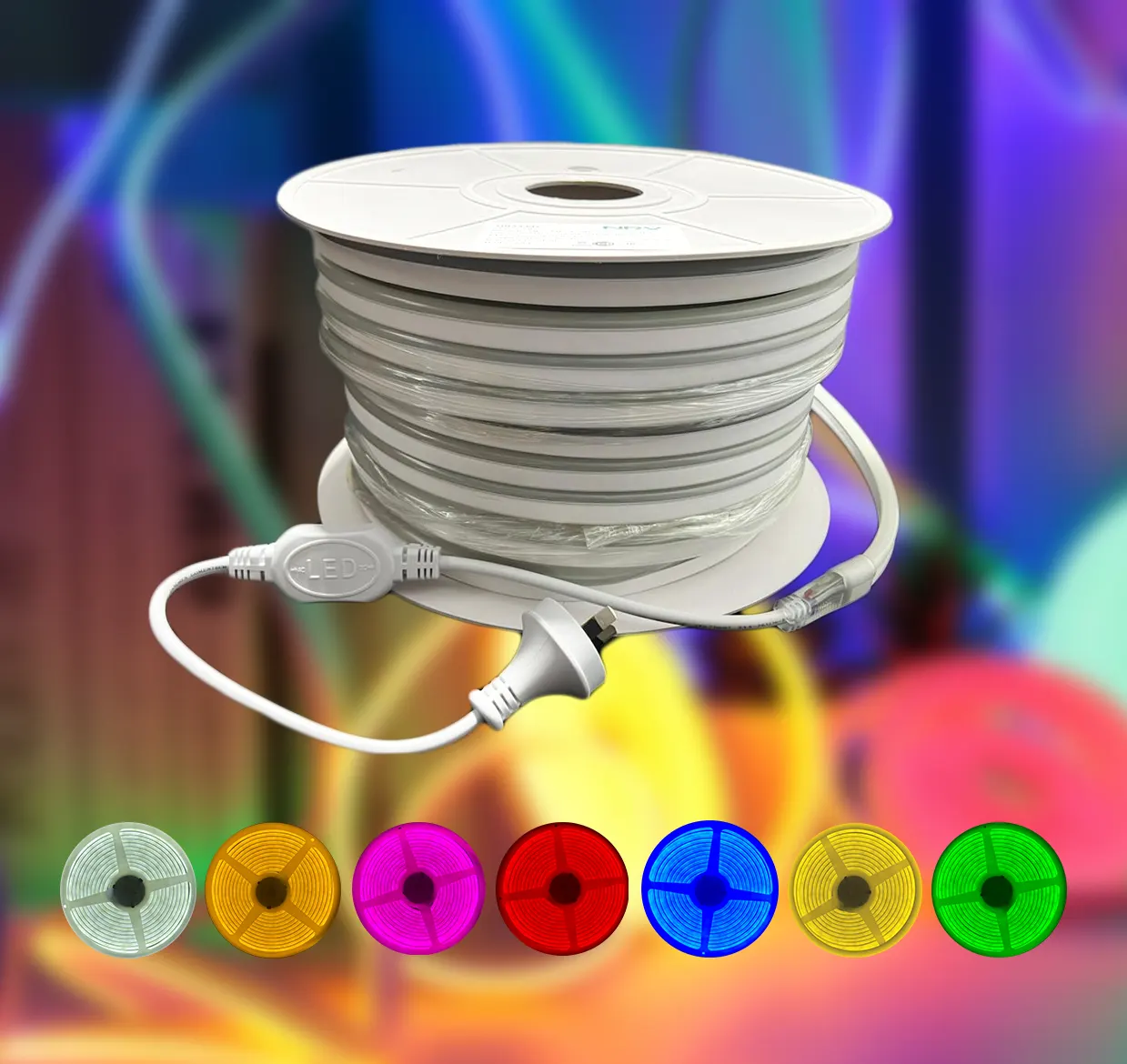 Rollo Neon Flex 50 mts - conexión directa 220VCA