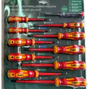 Set de 11 destornilladores aislados + buscapolo