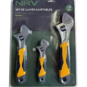 Set de 3 llaves francesas 6" 8" 10"